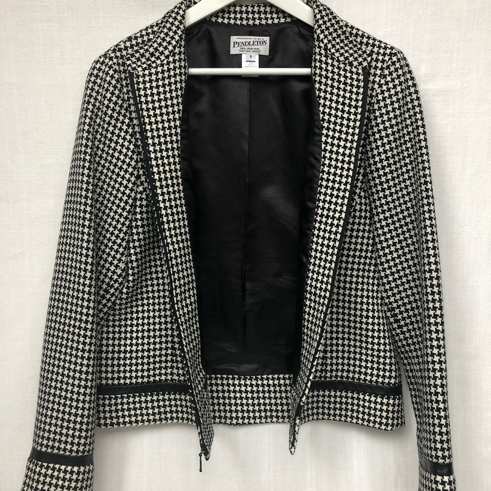 Pendleton Houndstooth Wool Jacket - image 1